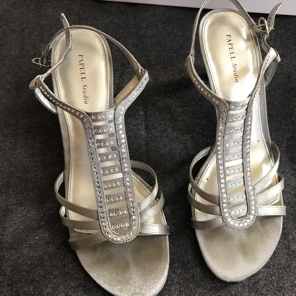 Silver Gray Sandals great for wedding or prom!!